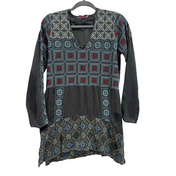 Johnny Was Embroidered Long Sleeve Tunic Top  Size SX gift for her - Picture 2 of 10